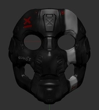 maschera tech armatura cyberpunk orrore robot futuro passatempo Fai 3d print model - Mito3D