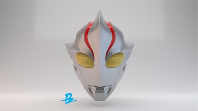 maschera ultraman mebius tokusatsu cosplay cosplayprop timone helmresin arte monete distintivi 3d print model - Mito3D