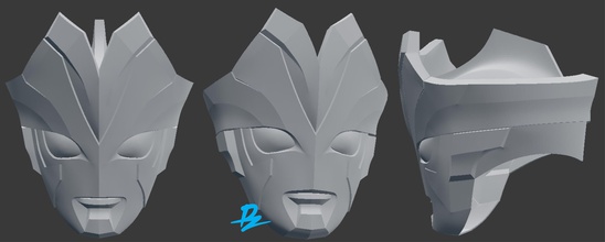 maske ultraman zafer dümen tokusatsu kostüm oyunu değin 3dprint reçinesi sanat taramalar kopyalar 3d print model - Mito3D