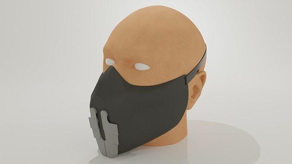 maske kanatlar açılış mekanizma bilim fi Kostüm oyunu tasarım moda hobi kendin yap 3d print model - Mito3D