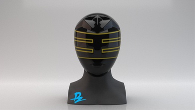 mask zeo gold ranger powerranger sentai ohranger zeoranger helmet cosplay tokusatsu sentaiblack rangerblack art scans replicas 3d print model - Mito3D