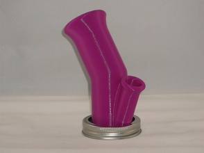 pedreiro jarra água tubo 3d impresso tampa bongo erva daninha fumar leve ciência casa acessórios 3d print model - Mito3D