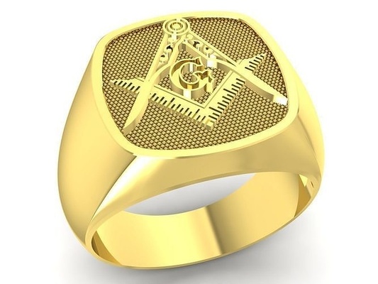 masónico hombres anillo 3363 joyería joya moda accesorios oro diamante hombre diseño feng shui anillos 3d print model - Mito3D