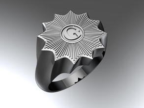 anillo masónico la joyería masónica mens signet símbolo los anillos 3d print model - Mito3D