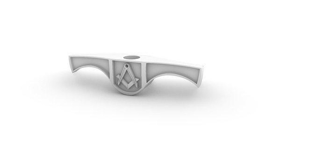 masonic sword guard grip vfl3d jelwery 3dmodeling vfl art knights ceremonial ironwork bladed weapon hilt iron forged sculptures 3d print model - Mito3D