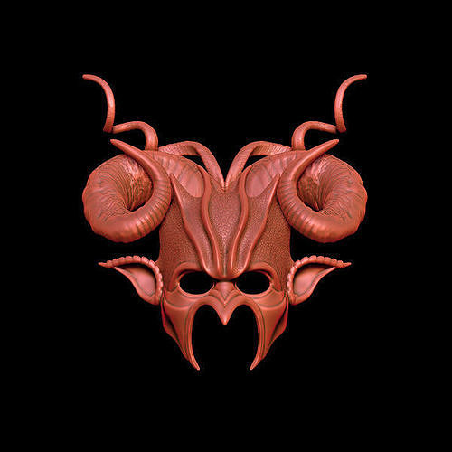 masque-diable masque diable decor diablo decoration venise art sculptures 3D print model - Mito3D