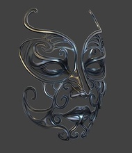 maske aufwendig dekor festival karneval schutzmaske design gesicht mode schönheit zubehörteil verkleidung maskerade designer schick kunst 3dprint 3d print model - Mito3D