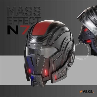 masa efecto n7 casco Shepard 3d modelo masivo armadura personaje ciencia ficción juego cosplay 3dmodel 3dprint 3dprintable futurista comandante proteccion impresión pasatiempo bricolaje diy 3d print model - Mito3D