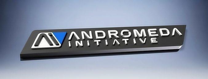 kitle etki Andromeda girişim logo tabak etkili andromeda girişimi 3dprint bilimkurgu oyun oyunlar Bilim kurgu bilgisayar hobi kendin yap 3d print model - Mito3D