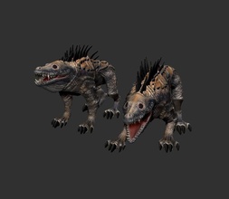 massiff créature pointes étoile guerres mandalorien yoda défense cavalier chien crocodile jeux jouets 3d print model - Mito3D