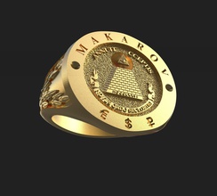 masson ring dreieck geld auge ägypten dollar religion pyramide schmuck freimaurer schutt gold silber ringe 3d print model - Mito3D