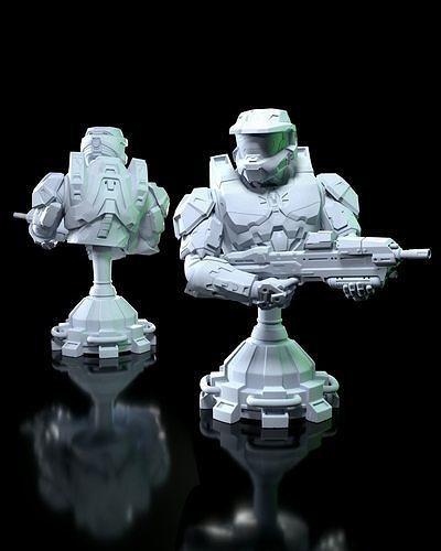 mestre chefe fracasso aréola infinito sci fi soldado espaço martelo guerra tampo mesa armaduras cortana arma ventilador arte jogos esculturas 3D print model - Mito3D