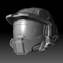 master chief helmet halo infinite fanmade 3d printable model protection airsoft fighter green gold hobby diy cosplay costume 3d print model - Mito3D