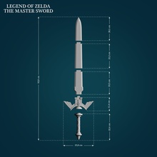 master sword legend of zelda link toy 3dprintready lowpoly highpoly legendofzelda game games toys 3d print model - Mito3D
