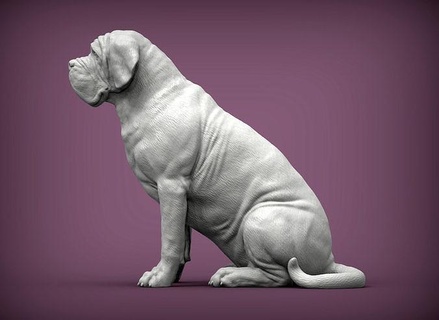mastim cão natureza mamífero animal escultura estatueta lembrança 3d impressão modelo esculpir arte esculturas estátua imprimível 3d print model - Mito3D