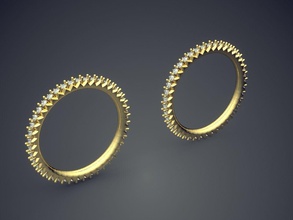 de correspondance mariée luxe anneaux diamants bijoux or joyau l'anneau les mariage l'engagement le diamant brillant cad gem platine imprimable d'argent détail la conception 3d print model - Mito3D