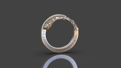 streichholz ring schmuck luxus druckbar sterling silber juwel frauen platin stahl chrom oxid leuchtenden wertvoll mode disjunkt engagement ringe 3d print model - Mito3D