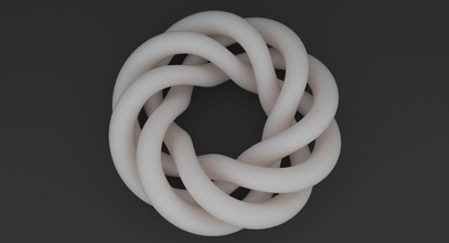 matematik 0041 nesne sanat <url> yazdırılabilir baskı mücevher takı matematiksel mathmodel geometrik geometri Özet spiral torus bükülmüş şekil 3d print model - Mito3D