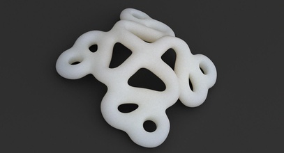 math object 0056 mathart mathematical curves abstract shape geometric knot swirl symmetrical pendant 3dprintable art 3d print model - Mito3D