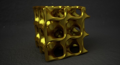 math-Objekt-0074 Kunst cube drucken bedruckbar ist 3dprint 3d druckbar stl Form parametric mathematische geometrische mathart Mathe-Kunst Oberfläche abstract design 3d print model - Mito3D