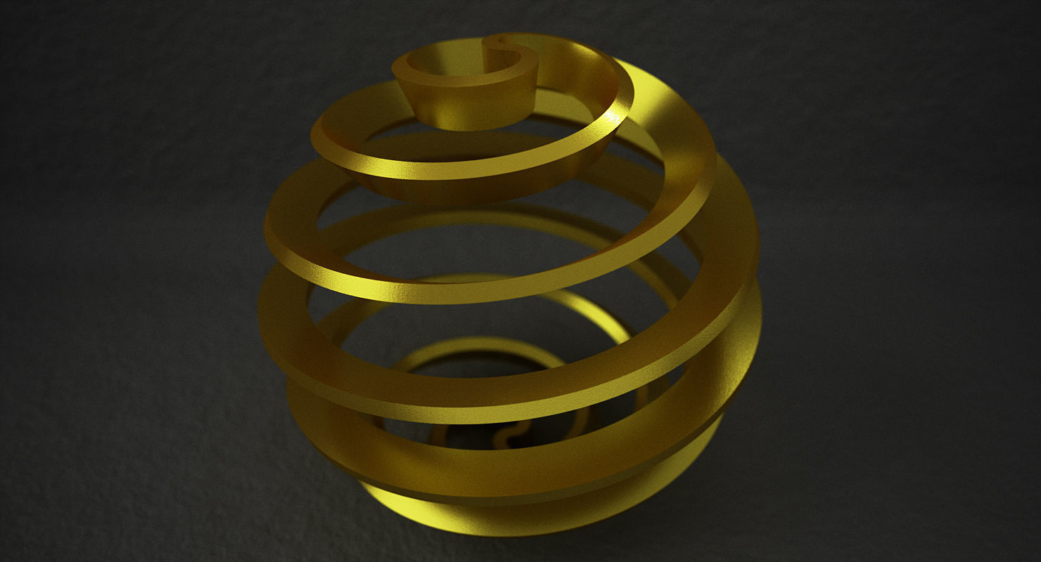 math objet 0079 spirale luxodrome sphérique hélix forme géométrique abstrait mathématique mathart art sphère imprimable 3D print model - Mito3D