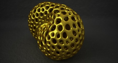 math object 0083 voronoi pattern shape klein bottle surface art design science sculpture geometric printable 3dprint 3d mathematical 3d print model - Mito3D