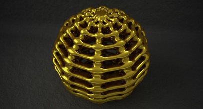 math object 0084 art mathart model geometric shape printable 3dprint 3d lattice sphere perforated ball abstract mathematical 3d print model - Mito3D