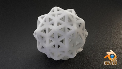 math object 102 geometric design shape art sculpture mathematical polyhedra abstract star 3d printing printable stl blender 3d print model - Mito3D