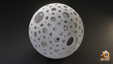 math object 105 design sphere ball 3dprint 3dprinting 3d printing printable printed geometric mathematical mathart sculpture stl blender 3dsmax abstract shape art 3d print model - Mito3D