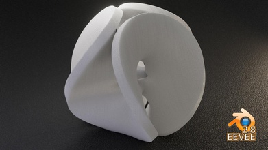 math objet 109 abstrait conception art mathématique géométrique chen gackstatter minimal surface 3d impression imprimé imprimable mixeur 3dsmax vray stl 3d print model - Mito3D