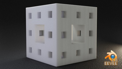 oggetto math 110 cubo simbolo geometrica forma 3dsmax matematica astratto arte menger spugna di 3dprint stampabile la stampa La 3d stl art matematiche frattale per 3d print model - Mito3D