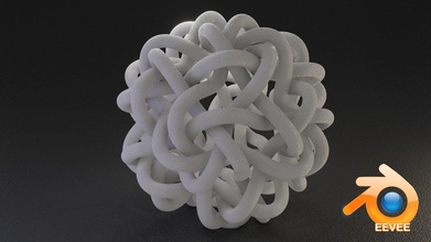math object 114 art design mathematical geometry geometric printable printed 3d print stl blender 3dsmax shape knots polylink 3d print model - Mito3D