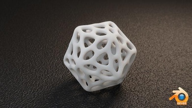 matematica oggetto 125 matematico design arte geometria geometrico astratto scultura icosaedro dodecaedro platonico solido stampabile stampato 3d stl miscelatore eevee deco 3d print model - Mito3D
