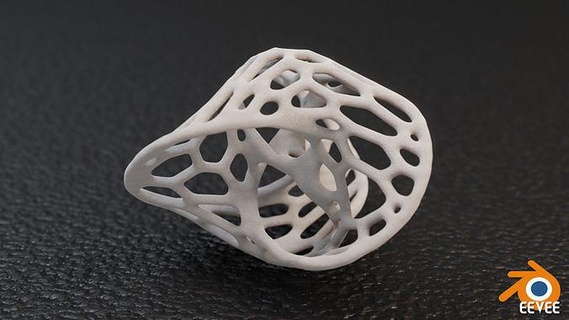 math object 138 geometric voronoi design art shape printable print abstract mathematical 3d printing eevee blender 3dsmax vray complex stl 3d print model - Mito3D