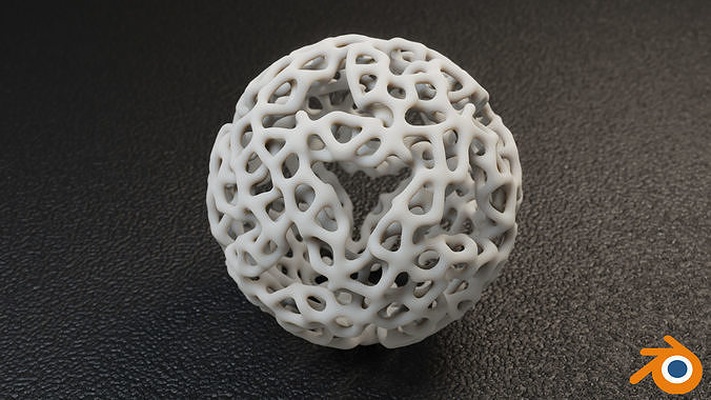 math object 141 mathematical art design geometric abstract printable shape geometry sculpture 3d printing blender 3dsmax stl voronoi eevee 3dprint 3d print model - Mito3D