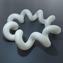 mathematisch kunst bilden of spiral 3dprint abstrakt geometrisch mathematik gestalten verdrehte torus 3d print model - Mito3D