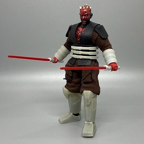 maul mandalore figura aggiornamento 3d stampa stl darthmaul spada laser sith stella jedi vader signore yoda obiwan kenobi duello soldato imperiale stormtrooper passatempo fai meccanico parti 3D print model - Mito3D