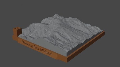 mawhpung barbone montagna paesaggio vulcano terreno ambiente natura fotogrammetria elevazione dem scienza 3d print model - Mito3D