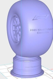 max Verstappen 2021 formül 1 şampiyonluk ganimet tasarım illüstrasyon Sanat masaüstü iş heykeller 3d print model - Mito3D