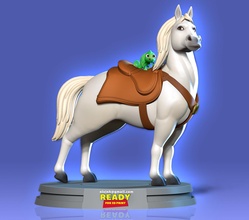 maximus fan art cavallo pascal animale carina 3dprint cartone animato disney figura statua scultura arte sculture stilizzato 3d print model - Mito3D