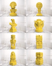 maya statue art 3d la stampa statua oro sculture 3d print model - Mito3D