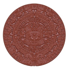 maya calendario azteca olmeca zapoteco antiguo santo símbolo moneda bas alivio esculturas arte 3d impresión grabado emblema templo 3d print model - Mito3D