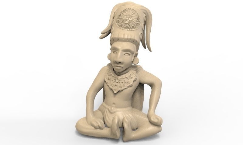 maya şekil 4 heykel meksika kültür taş heykelcik aztek koleksiyon olec inca sanat heykeller 3D print model - Mito3D