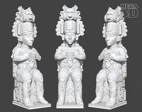 maya inca azteca estatua 220825 antiguo indios tribus mexico nativo americano mexicano yucatan escultura Arte tallado esculturas 3d print model - Mito3D