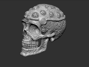 maya cráneo azteca mexico america hueso olmeca inca esqueleto calaveras arte esculturas 3d print model - Mito3D