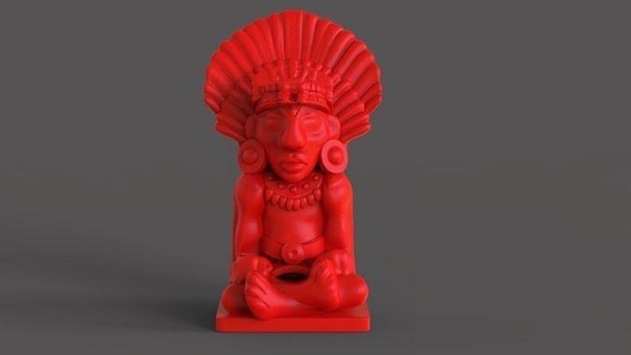 mayan statue sculpture mexico guatemala pyramid ancient architectural temple maya mexican archaeology art sculptures 3d print model - Mito3D