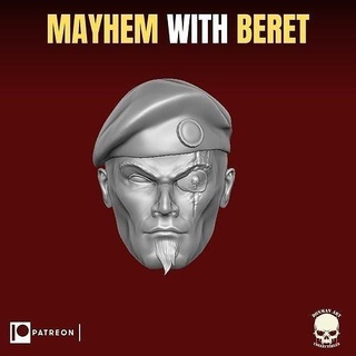mayhem beret head action figures figure military custom marvel legends oy star wars black series games toys 3d print model - Mito3D