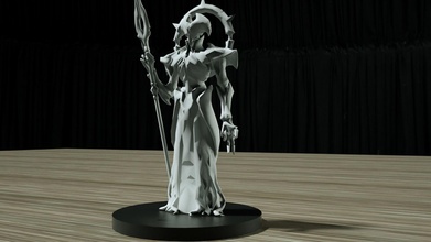 maykr statue doom doometernal angel staute 3dprint stl obj demon monster creature fantasy fictional beast games toys 3d print model - Mito3D
