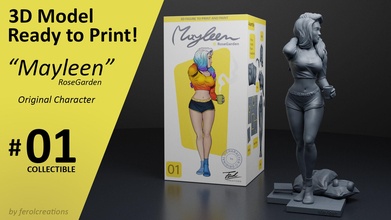 mayleen koleksiyon 01 by ferolcreations 3dprint baskı modeli kız heykel şehvetli print3d dijital hesaplama oyuncaklar ressinprinter zbrushsculpt sanat heykeller 3d print model - Mito3D