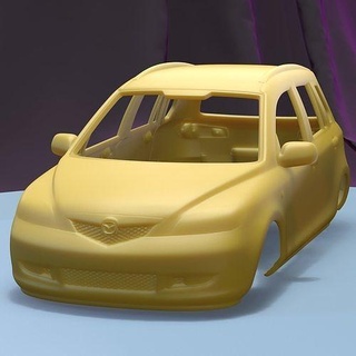 Mazda 2 2003 imprimível carro corpo fenda escalextrico Tamiya rc miniz controle rastejante ninco Kyosho scx axial jogos brinquedos acessórios 3d print model - Mito3D